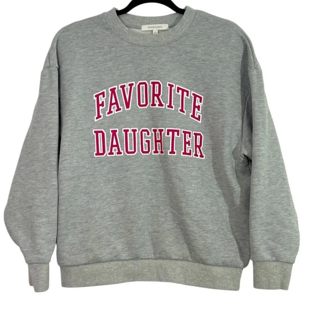 Favorite Daughter Heather Gray Crewneck Sweater Sz S